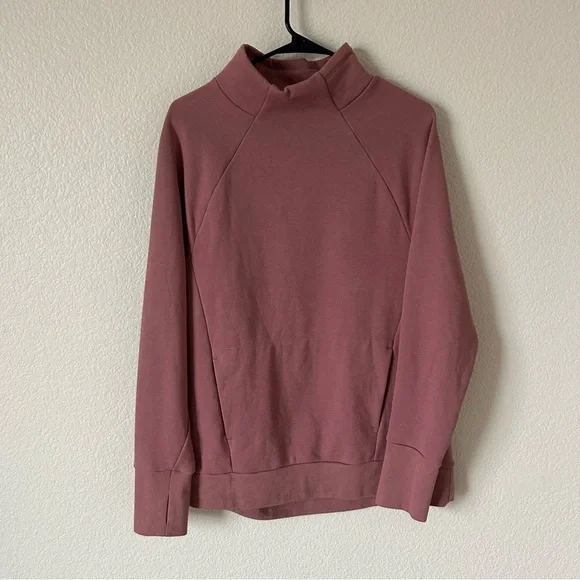 Fabletics Women’s Medium Dusty Rose Activewear, Mock Neck, Turtleneck Sweater - Picture 3 of 10